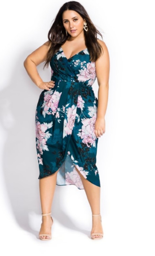 City Chic Jade Blossom Dress